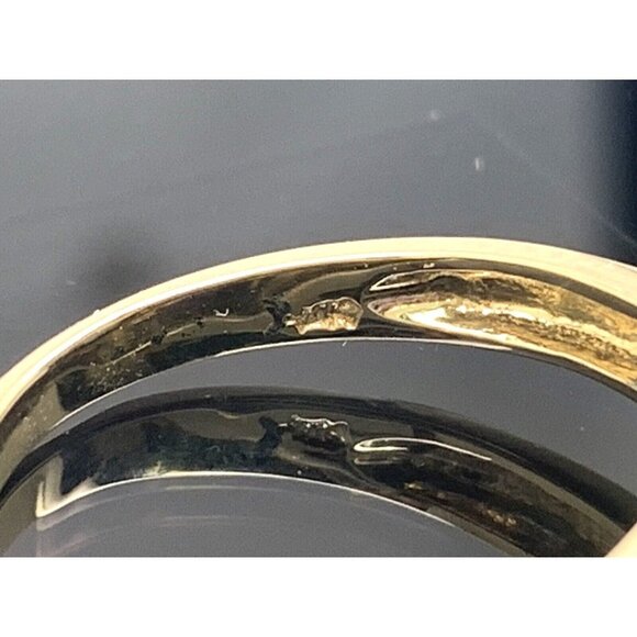 Amethyst Diamond Cocktail Ring Trillion Cut 14k Yellow Gold Estate Women… - Picture 10 of 14